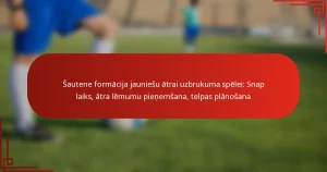 Šautene formācija jauniešu ātrai uzbrukuma spēlei: Snap laiks, ātra lēmumu pieņemšana, telpas plānošana