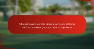 Tukša aizmugure jauniešu piespēļu uzsvaram: attālums, maršrutu kombinācijas, ceturtā ceturtdaļa fokuss