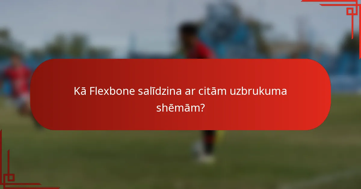 Kā Flexbone salīdzina ar citām uzbrukuma shēmām?
