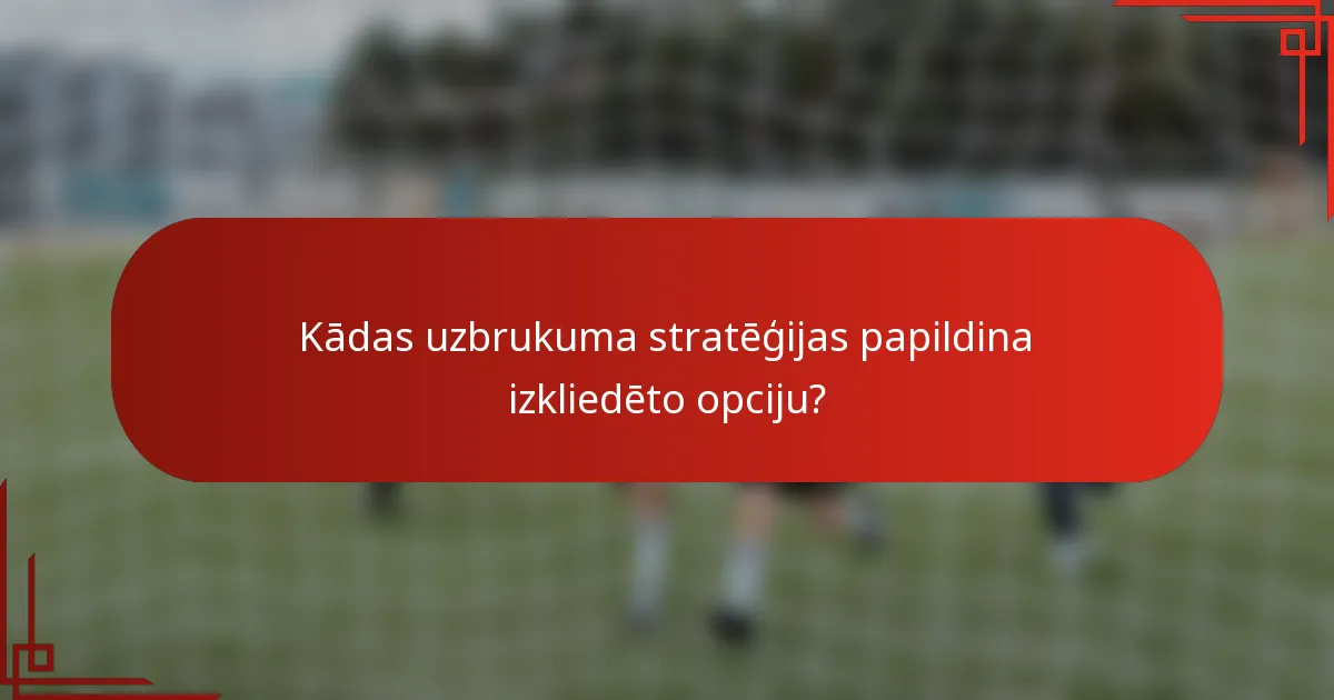 Kādas uzbrukuma stratēģijas papildina izkliedēto opciju?